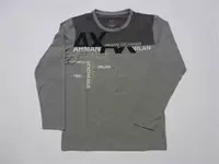 armani hommes t-shirts manches longues genereux ax-1234a gray